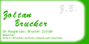 zoltan brucker business card