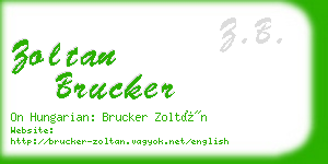 zoltan brucker business card